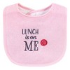 Hudson Baby Infant Girl Cotton Terry Bib and Burp Cloth Set 5pk, Cupcake, One Size - 4 of 4