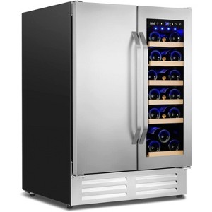 Hooure Dual Zone Beverage Refrigerator (24-Inch, 20 Bottles + 88 Cans) - Wine & Beverage Cooler - 1 of 4