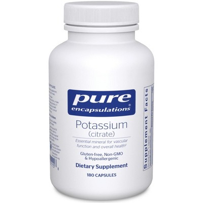 Pure Encapsulations Potassium (Citrate) - to Support Nerve & Muscle Function, Adrenals, Hormones, Heart Health & Energy*