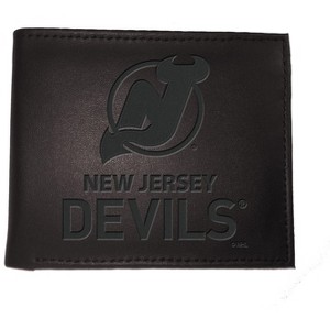 Evergreen NHL New Jersey Devils Black Leather Bifold Wallet Officially Licensed with Gift Box - 1 of 1