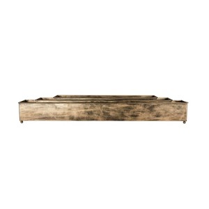 Brass Nested Set of 3 Trough Trays Metal by Foreside Home & Garden - 1 of 4