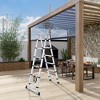 COZONY Aluminum Telescopic Ladder, Collapsible Extension Ladder with Non-Slip Feet & Stabilizers for Indoor Outdoor Use - 4 of 4