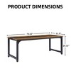 MaseiKar Computer Desk Large Office Desk, Gaming Desk Writing Desk Work Desk for Home Office, Study, Modern Simple Wooden Desk, Large Legroom - 4 of 4