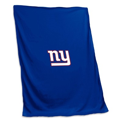 Nfl New York Giants Legacy Script Sherpa Flannel Fleece Blanket