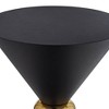 Studio 55D Midnight Mid-Century Modern Metal Hourglass Round Accent Side End Table 17 3/4" Wide Black Gold Ring for Living Room - 3 of 4