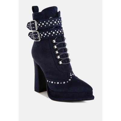 Punk Nomad Harness Detail Lace Up Boots