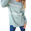 Women's LONG SLEEVE WITH WHITE CROCHET SWEATER - Haptics - 4 of 4