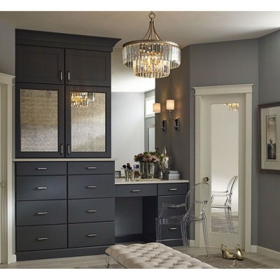 Glimmer 6-Light Antique Bronze Pendant with Prismatic Glass