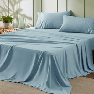California King Sheet Sets - 4 Pieces Soft Cal King Sheets - Breathable & Cooling - Hotel Luxury - Easy Care Polyester Microfiber Bedding for Women, M - 1 of 4