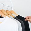 Lux Decor Wooden Hangers Premium Clothe Hangers with 360 Swivel Hook & Shoulder Grooves for Dress Pent & Wardrobe Organizer- Pack of 20/30 (Natural) - 3 of 4