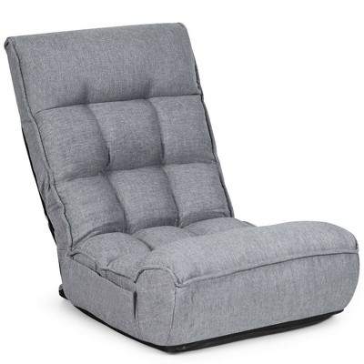 Costway 4-Position Floor Chair Folding Lazy Sofa w/Adjustable Backrest & Headrest