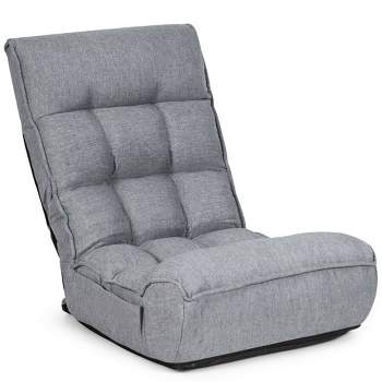 Costway 4-Position Floor Chair Folding Lazy Sofa w/Adjustable Backrest & Headrest