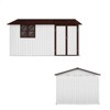 Metal Metal garden sheds outdoor storage sheds with window Yellow+White - 3 of 4