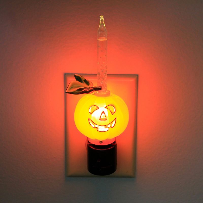 7.0 Inch Jack O Lantern Nightlight Bubble Pumpkin Electric Plug-In Plug-In Nightlights, 2 of 4