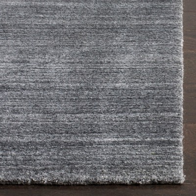 Graphite Hand-Knotted Wool and Viscose 6' x 9' Area Rug