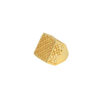 SOHI Women's California Gold The Damascene Statement Ring