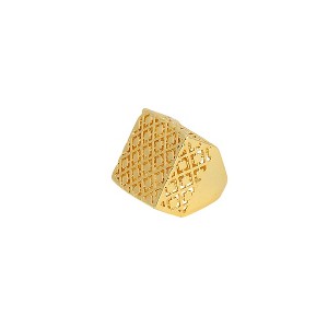SOHI Women's California Gold The Damascene Statement Ring - 1 of 4