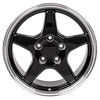 OE Wheels LLC CV01-17095-5475-56BM Black Wheel with Machined Lip Painted (17 x 9.5 inches /5 x 120 mm, 56 mm Offset) - 2 of 3