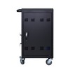 Vynxaria Black Mobile Charging Trolley - Versatile Utility Storage Cabinets for 30 Devices with Cable Management - 3 of 4