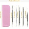 5 Pcs Blackhead Remover Kit Pimple Comedone Extractor Tool Set Stainless Steel - 2 of 4