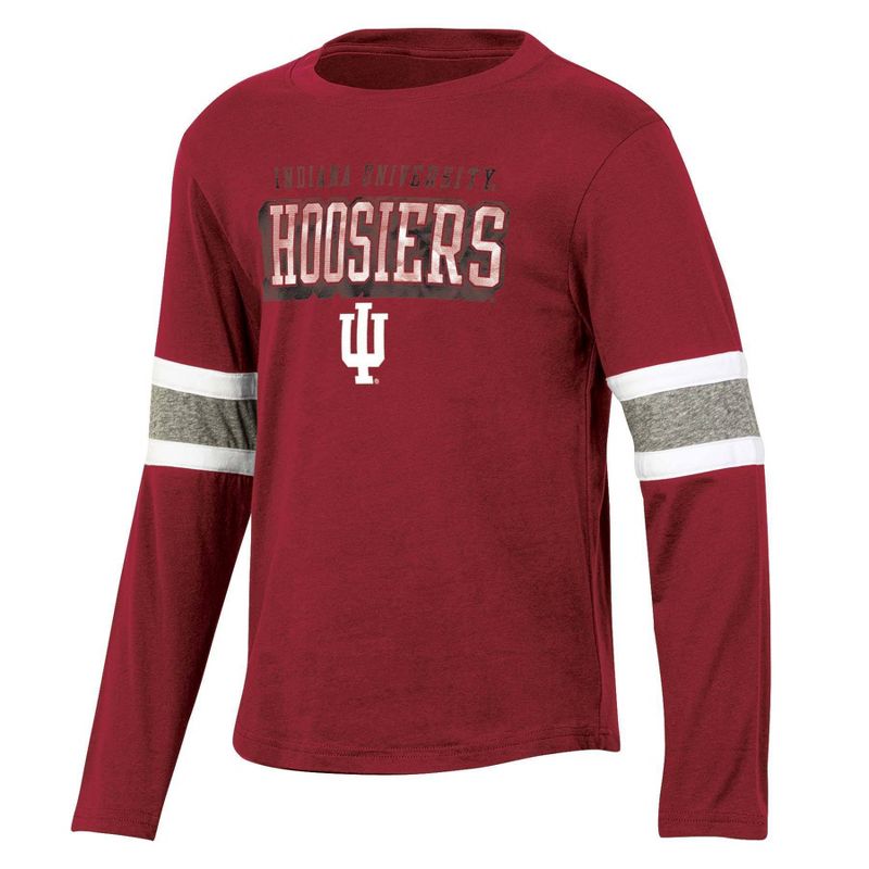 NCAA Indiana Hoosiers Boys&#39; Long Sleeve T-Shirt, 1 of 4