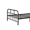 80" Full Bed Nicipolis Bed Sandy Gray - Acme Furniture: Faux Leather Upholstery, Metal Frame, Reinforced Support - 4 of 4