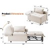 AMERLIFE 3-in-1 Sleeper Sofa Chair with Adjustable Backrest, Foldable Loveseat, Recliner - 3 of 4