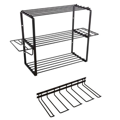 Stalwart Black Steel 3-Tier Power Tool Organizer Shelving