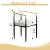 MAYEERTY Medieval Modern Dining Chairs, Velvet Padded Seats, Metal Legs for Office Dinning Chairs Set of 2 - 4 of 4