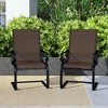Resenkos Patio Dining Chairs, Patio Kitchen Chairs,Set of 2 Patio Chairs with Quick-drying and Breathable Fabric for Backyard-Brown - 4 of 4