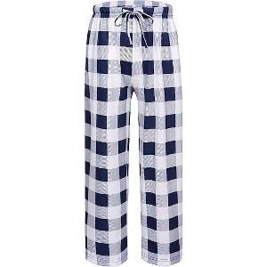 Ekouaer Boys Pajama Pants Long Sleep Soft Elastic Waist Bottoms Plaid Lounge With 2 Pockets 4-14 Years - 1 of 4