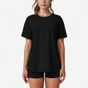 Anna-Kaci Active Women's Relaxed Fit Crew Neck T-Shirt with Short Sleeves and Soft Stretch Fabric for Everyday Comfort - 1 of 4