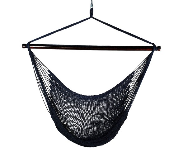 Outdoor Hanging Caribbean Rope Chair - Navy