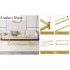 Modern Minimalist Style Coffee Table with Gold Metal Frame And Acrylic Leg - 4 of 4