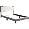CAVINAS Twin Size Modern Casual Platform Bed Frame with High Upholstered Headboard,No Box Spring Needed - 4 of 4
