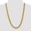 Black Bow Jewelry Men's 9.3mm 10k Yellow Gold Hollow Miami Cuban (Curb) Chain Necklace - 2 of 4