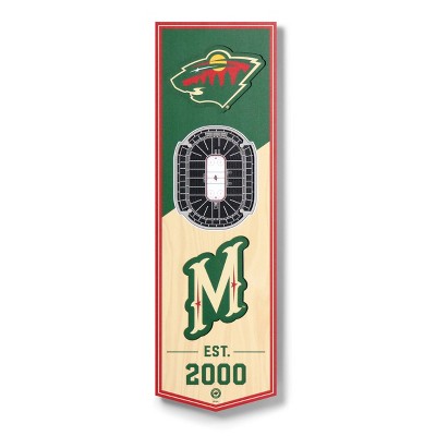 NHL Minnesota Wild 6"x19" 3D Stadium Banner