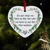 Friendship Christmas Ornament 2025 – Inspirational Ceramic Heart Ornament - Unique Thank You Message Ornament - 2 of 4