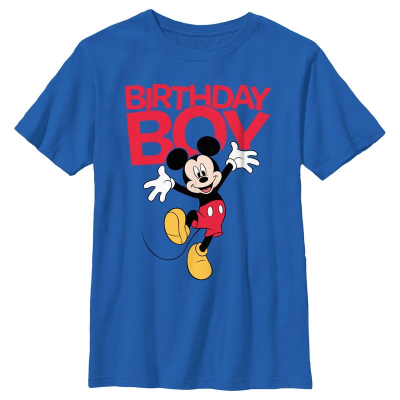 Boy's Mickey & Friends Happy Birthday Boy T-Shirt, 1 of 6