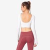 Anna-Kaci Active Women's Long Sleeve Cropped Active Top with Scoop Neck and Fitted Design - 3 of 4