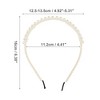Unique Bargains Women's Elegant Faux Pearl Headband Gold Tone White 1 Pc - 3 of 4