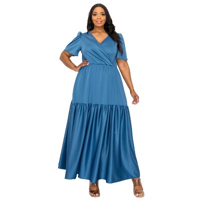 L I V D Women's Joli Surplice Neck Dress