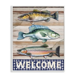 Stupell Industries Welcome with Rustic Fish, 30" x 24" - 1 of 4