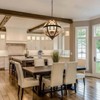LNC Timeless 3-Light 15.7" Farmhouse/Rustic Small Globe Chandelier,Brushed Black and Weathered White Wood Tone - 4 of 4