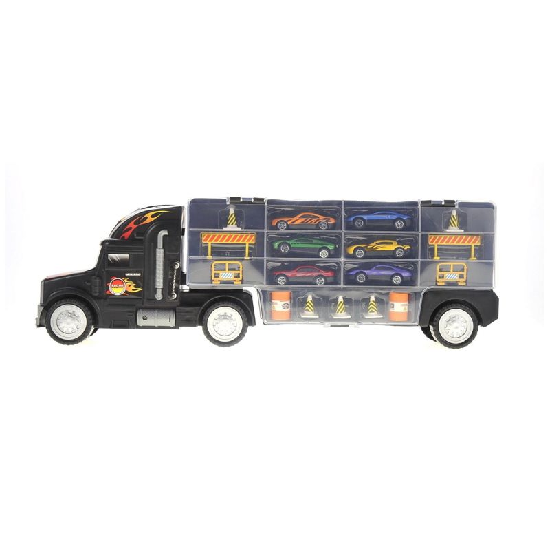 Insten 20" Transport Carrier Truck with 6 Cars, Vehicle Play Set Toys for Kids, 5 of 8