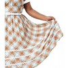Unique Vintage Women's Plus Swing Dress Rainbow Plaid - 3 of 4