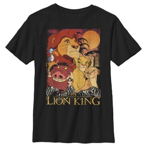 Boy's Lion King Retro Distressed Friends T-Shirt - 1 of 4