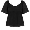 Women's Plus Size Marci Top - black | CITY CHIC - 3 of 4
