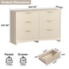 6 Drawer Wooden Dresser, Modern Storage Solution for Bedrooms, Living Rooms, and Hallways, Featuring Large Capacity and an Elegant Natural Wood Finish - 2 of 4