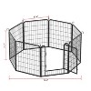 Heavy Duty Metal Playpen with door,31.7"H Dog Fence Pet Exercise Pen for Outdoor - 4 of 4